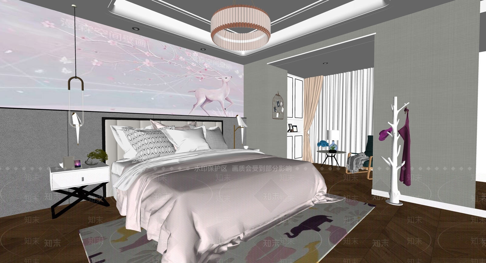 现代儿童房SU模型下载【ID:893908864】