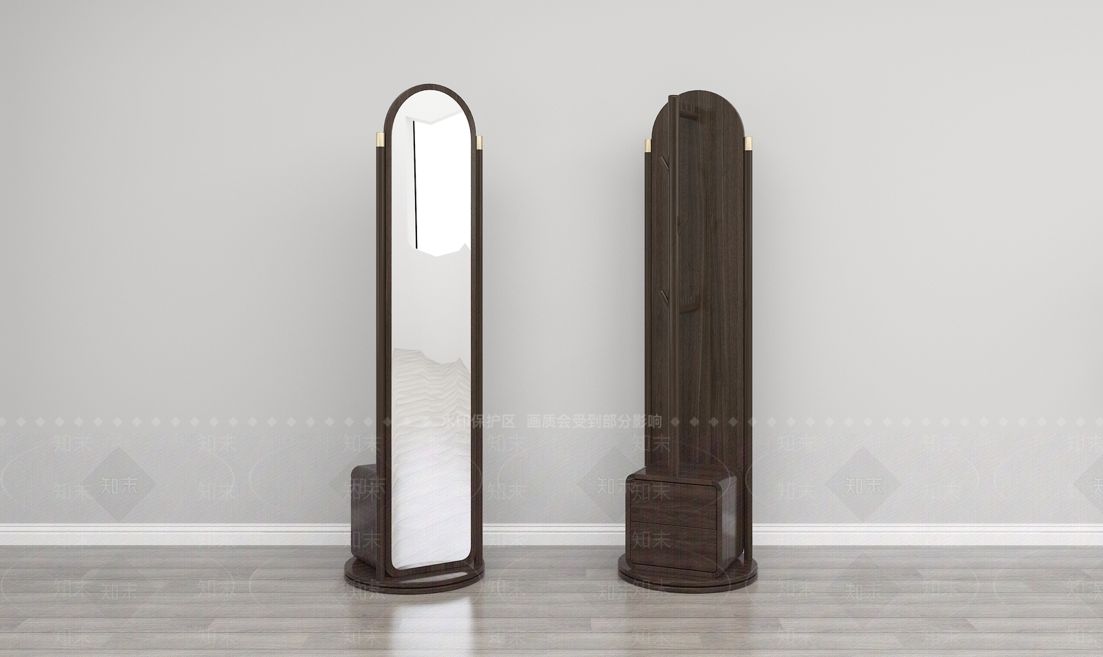 新中式穿衣镜3D模型下载【ID:893909466】