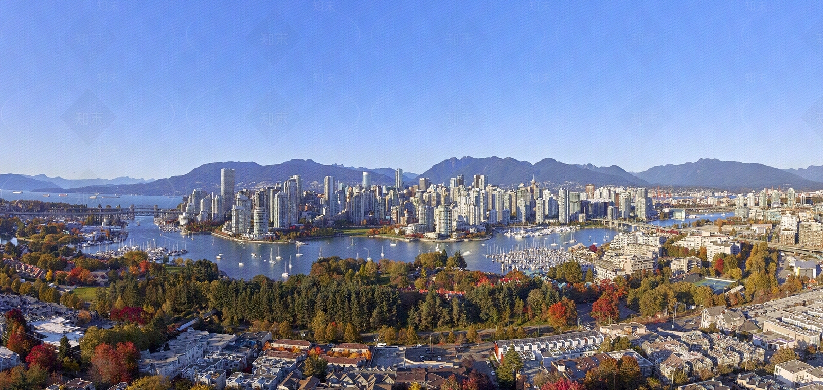 海滨城市晴天外景图贴图下载