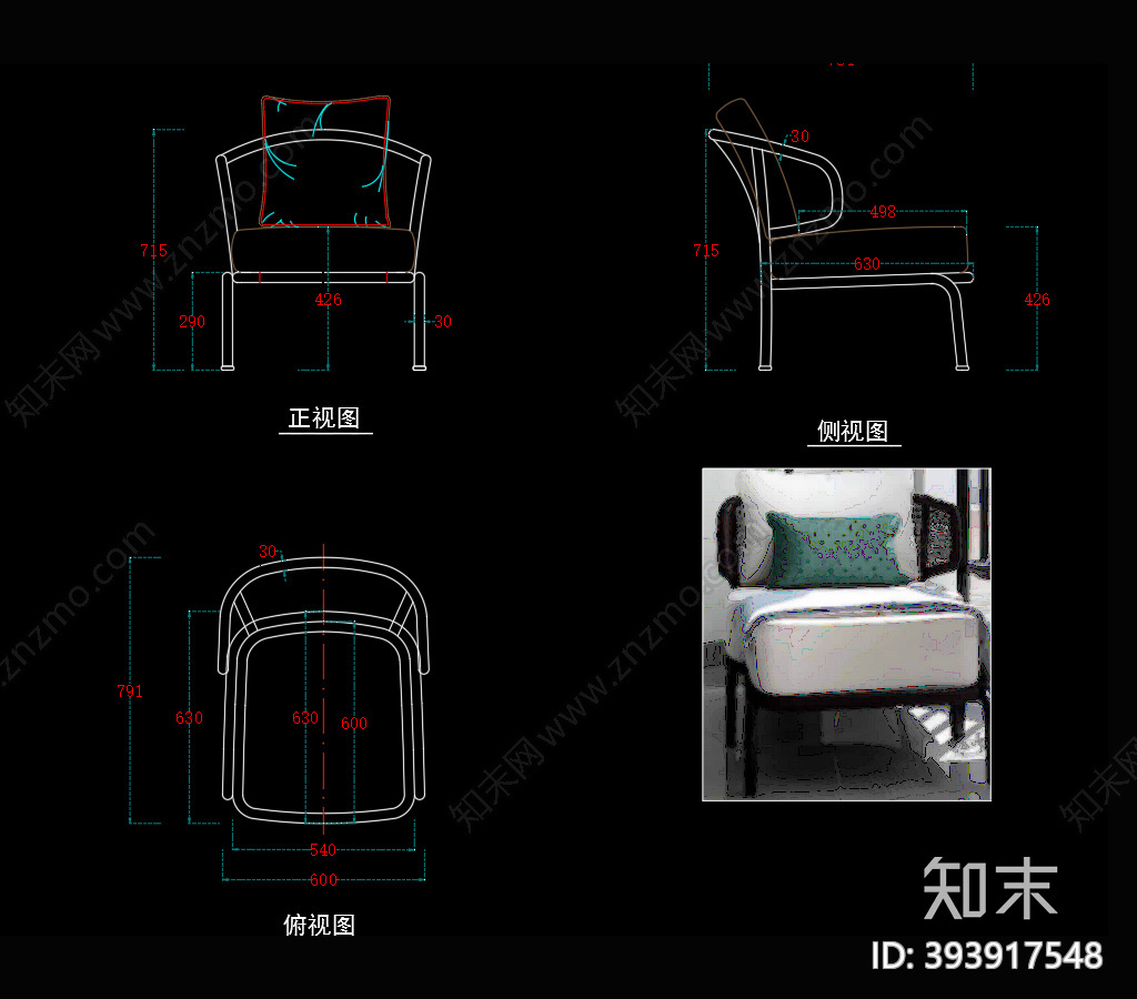 休闲椅施工图下载【ID:393917548】