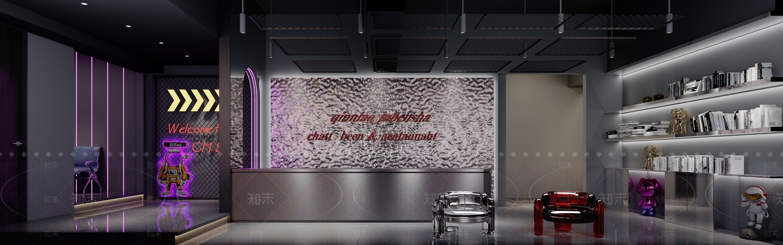 现代剧本杀前厅3D模型下载【ID:993925922】