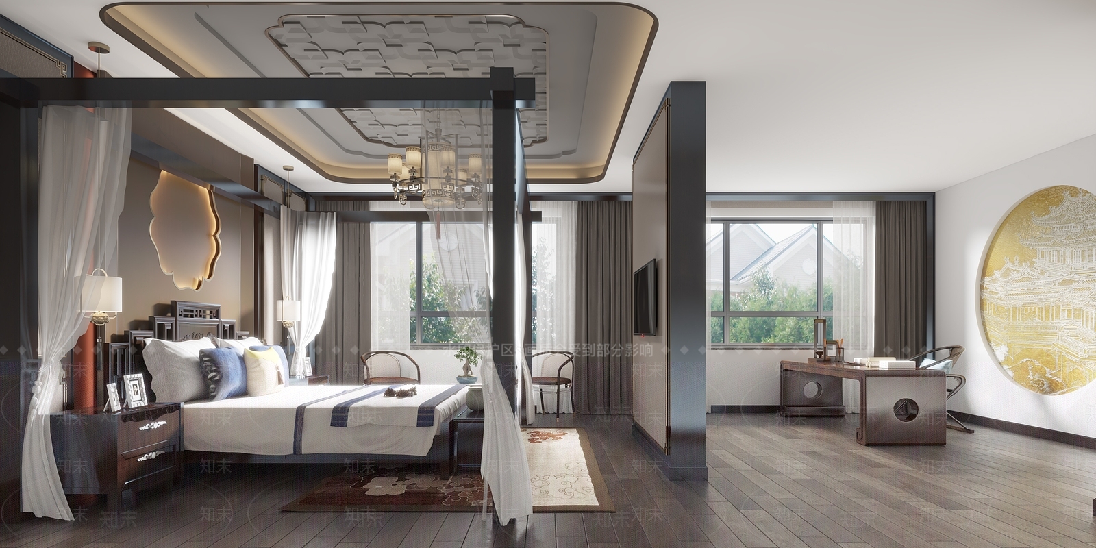 新中式民宿3D模型下载【ID:993929699】