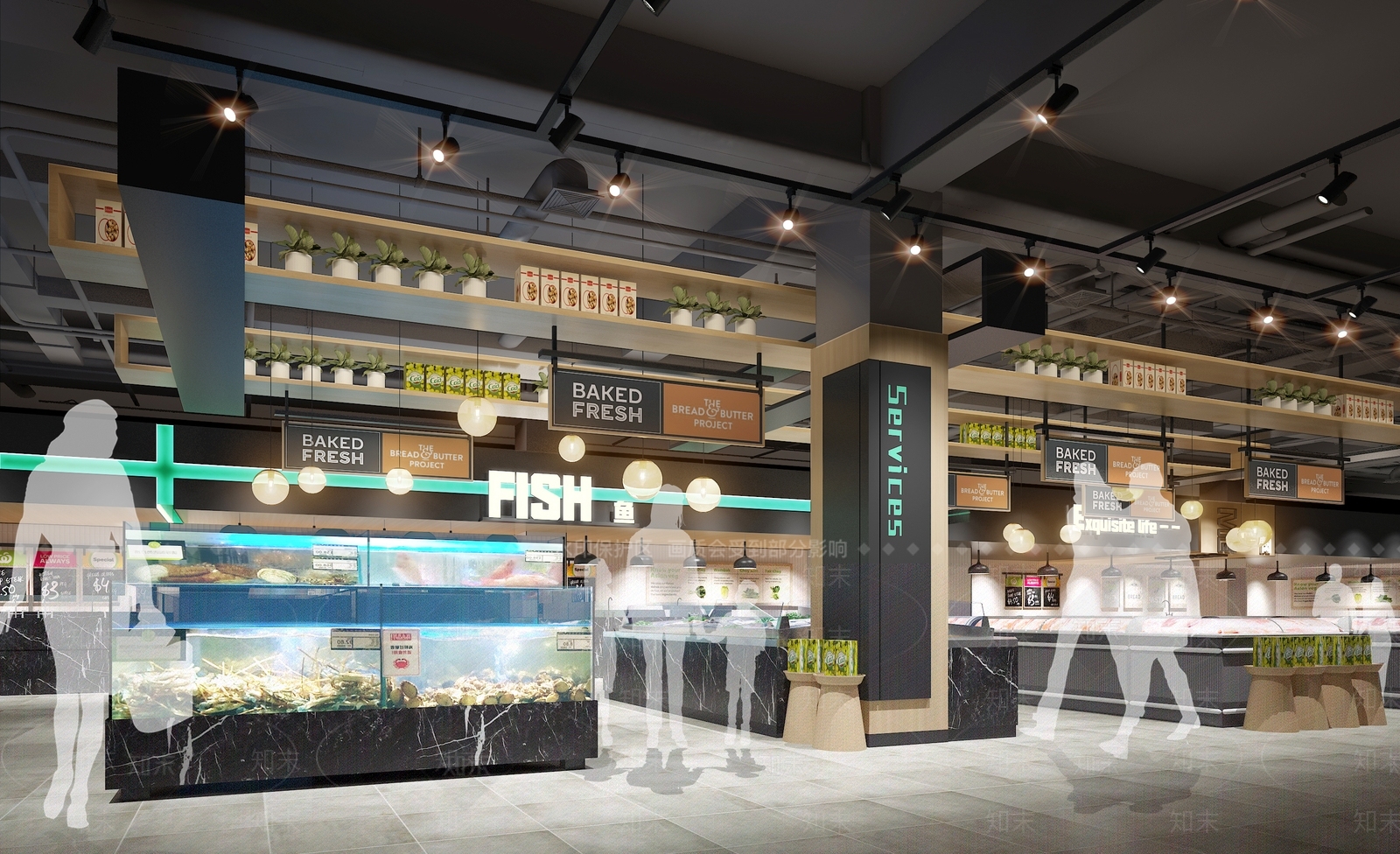 现代超市3D模型下载【ID:593932371】