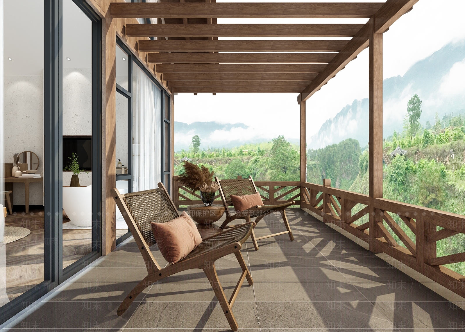 侘寂民宿酒店3D模型下载【ID:993937640】