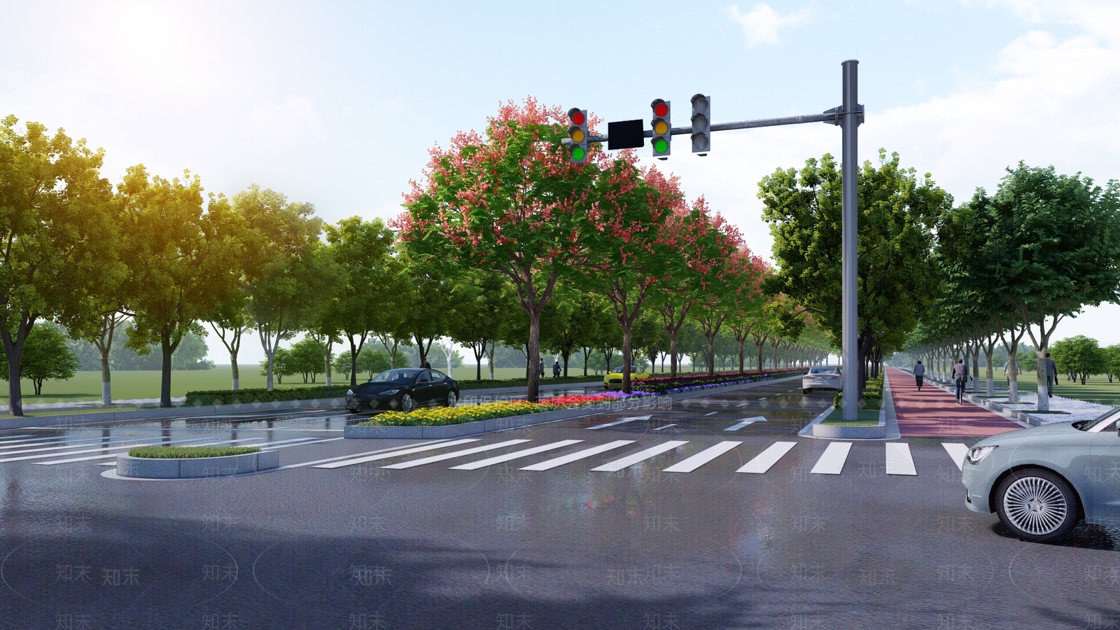 现代道路SU模型下载【ID:993943797】