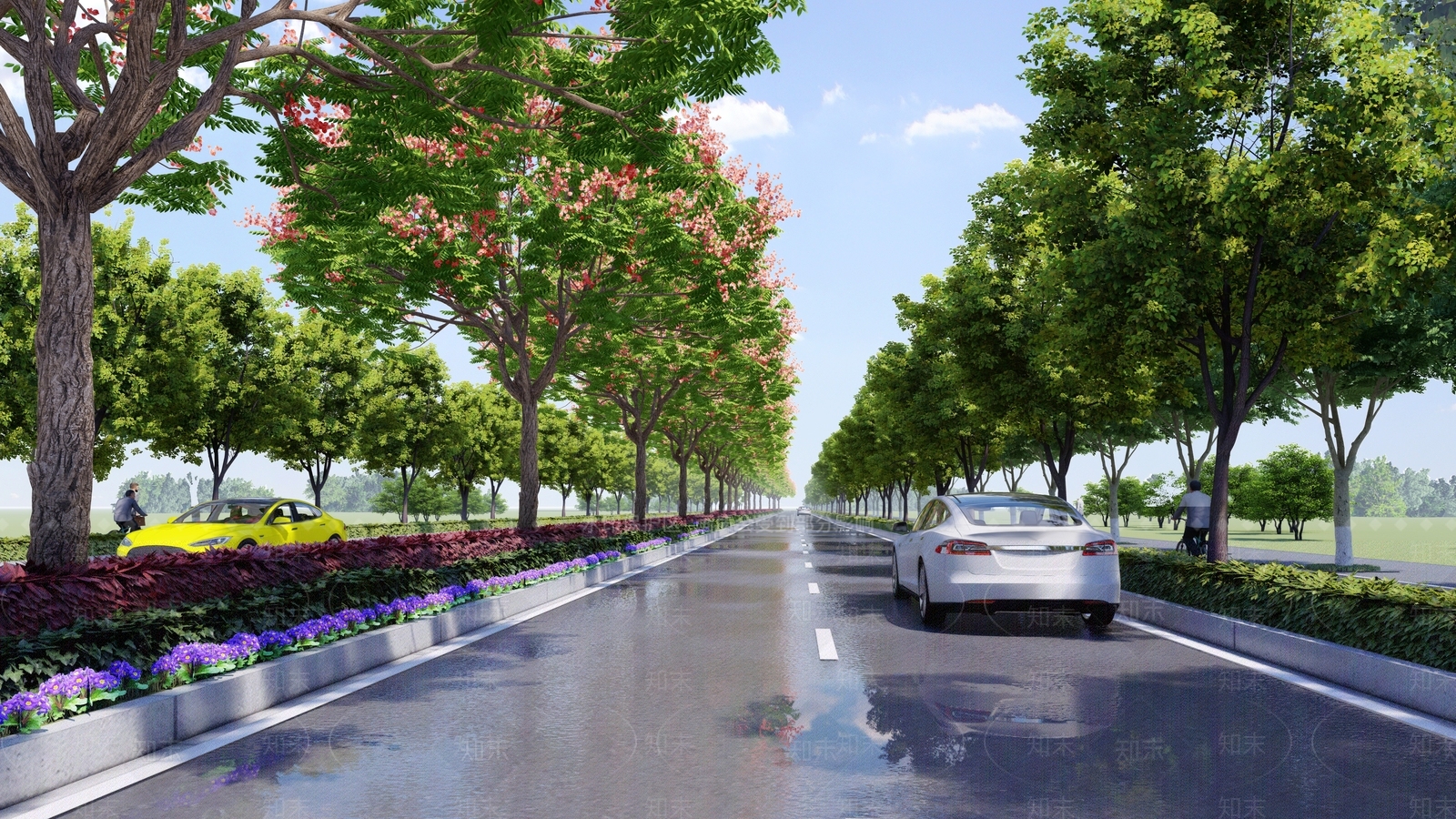 现代道路SU模型下载【ID:993943797】