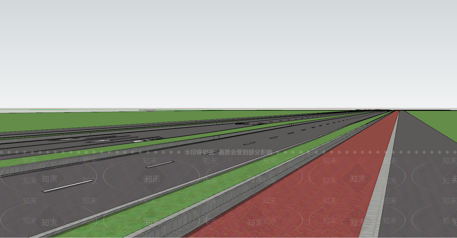 现代道路SU模型下载【ID:993943797】