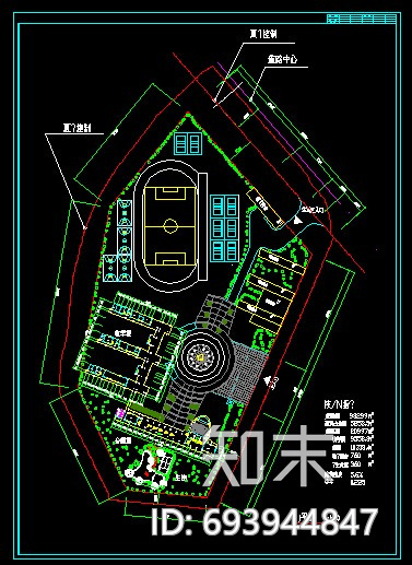 中学校园施工图下载【ID:693944847】