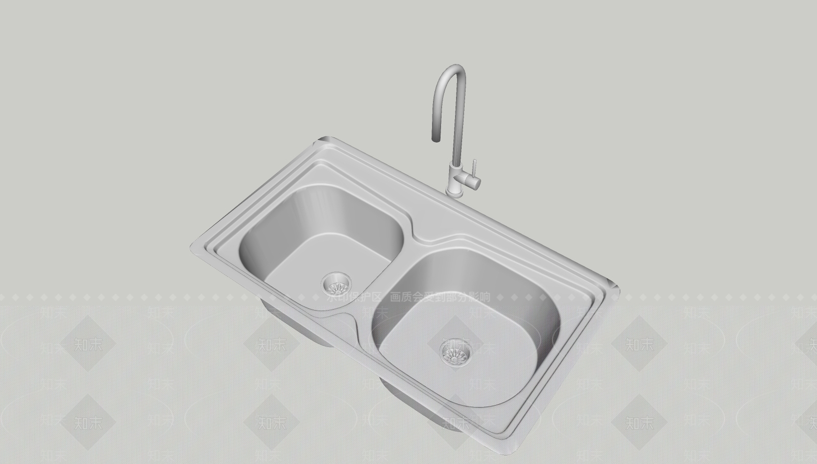 现代水槽SU模型下载【ID:993953716】