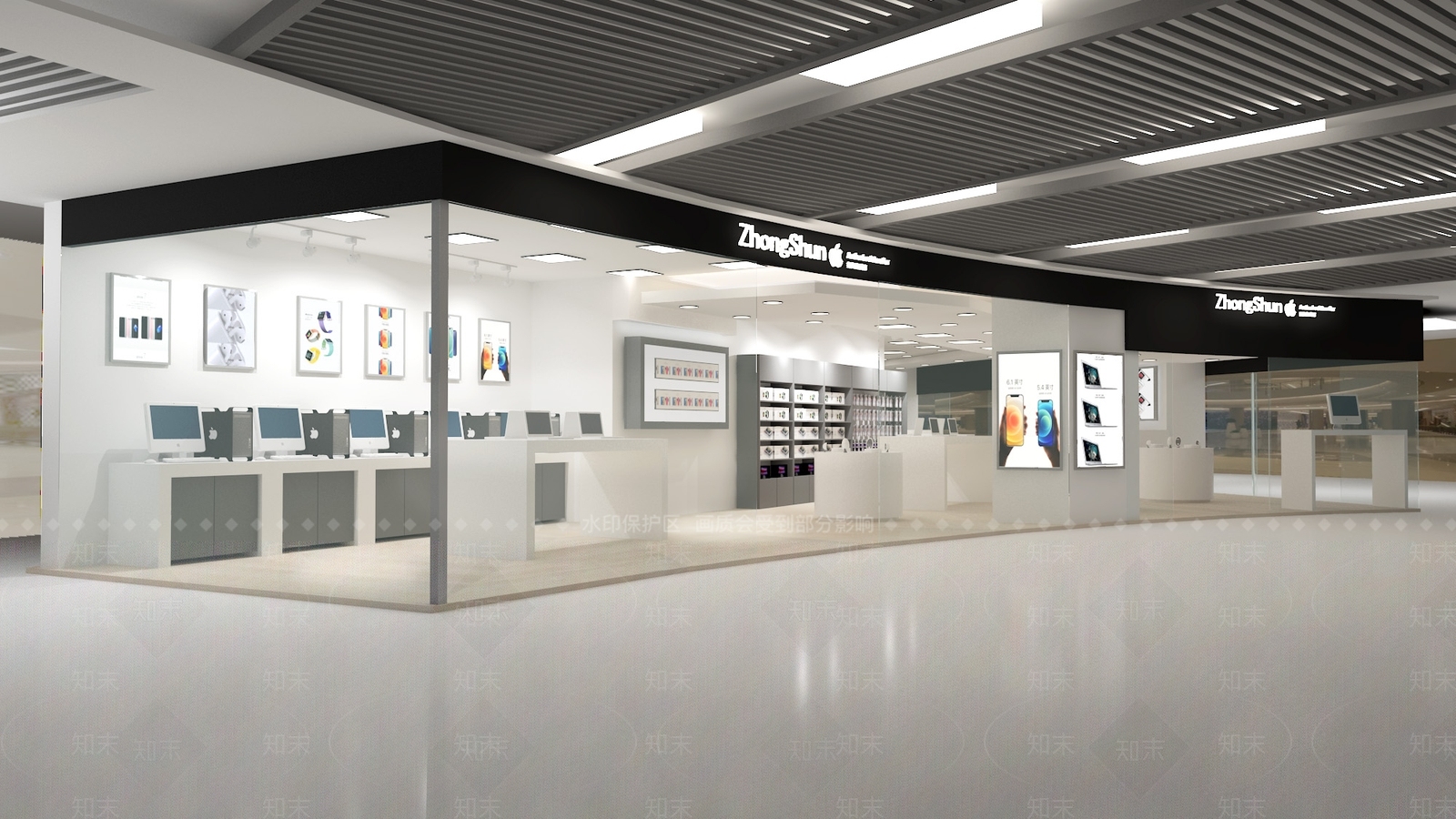 现代手机专卖店3D模型下载【ID:993962560】