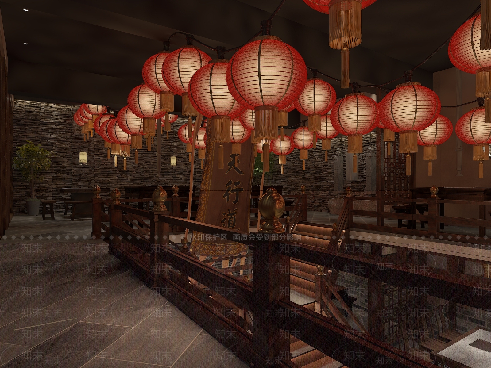 中式火锅店3D模型下载【ID:393981210】