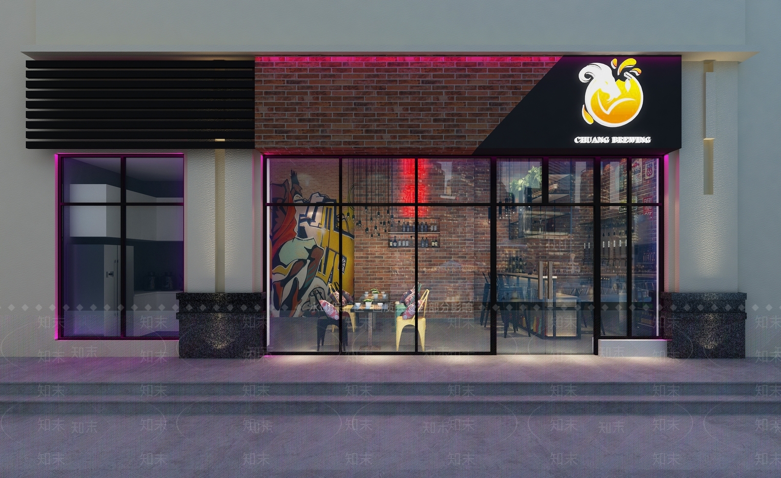 现代酒吧3D模型下载【ID:494000458】