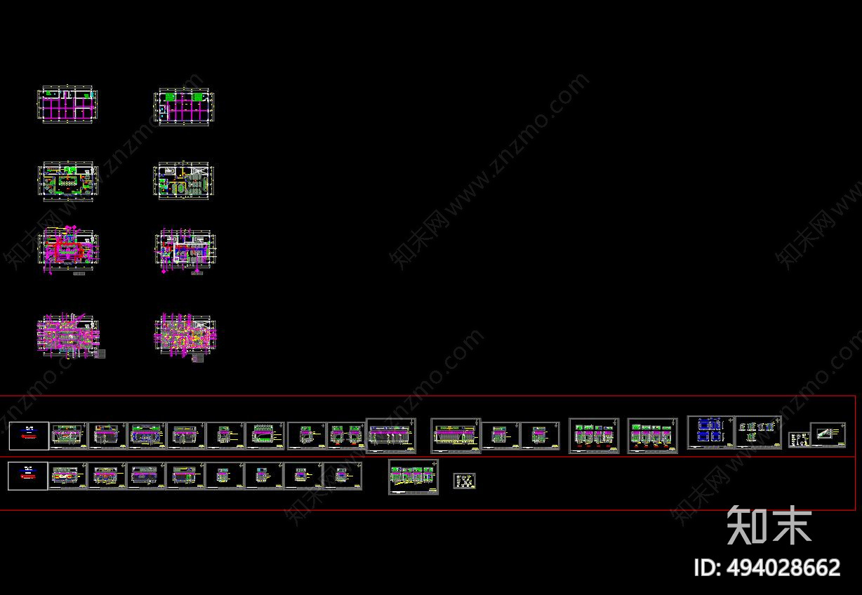 现代社区cad施工图下载【ID:494028662】