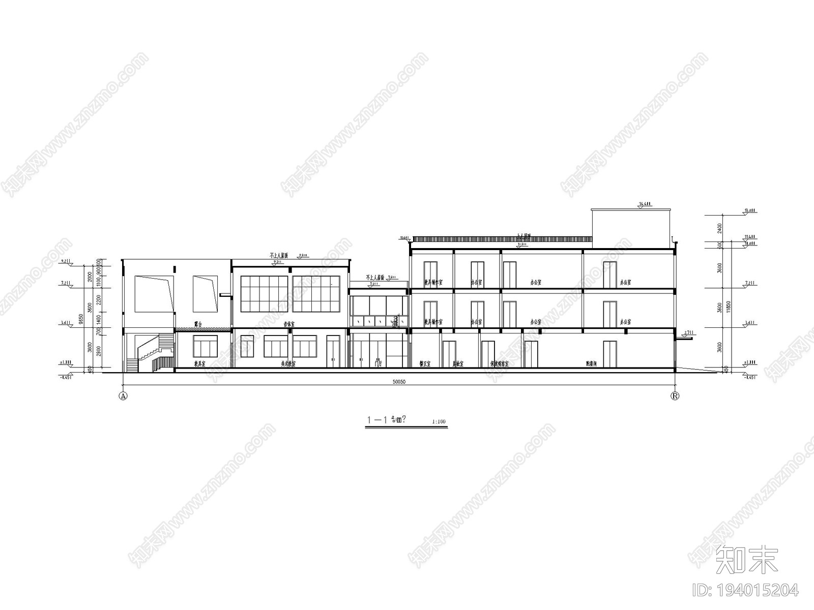 现代幼儿园cad施工图下载【ID:194015204】