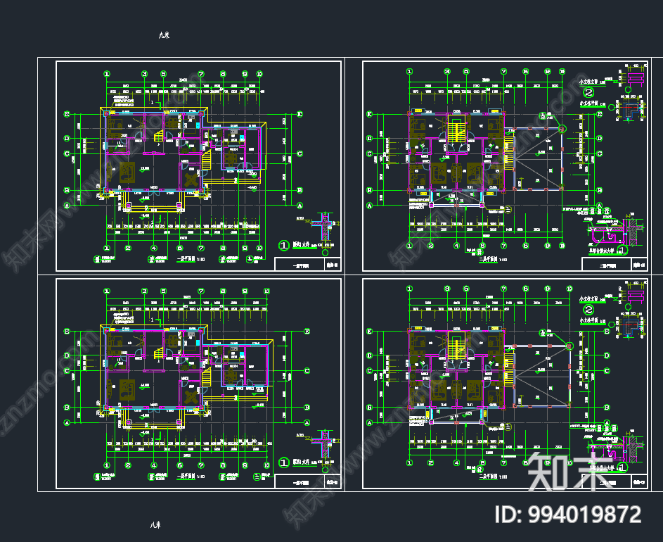 别墅cad施工图下载【ID:994019872】