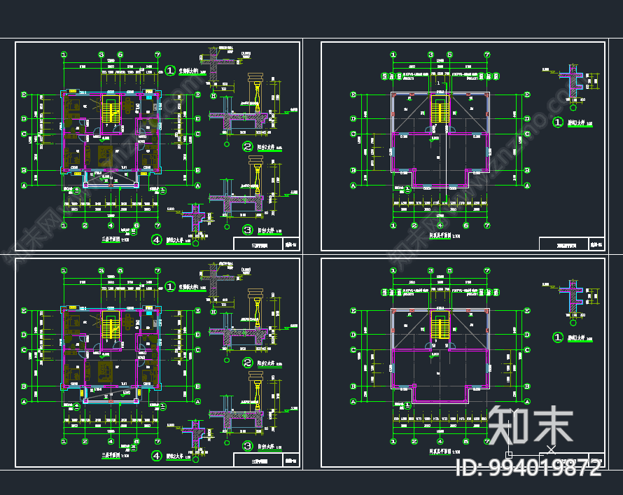 别墅cad施工图下载【ID:994019872】