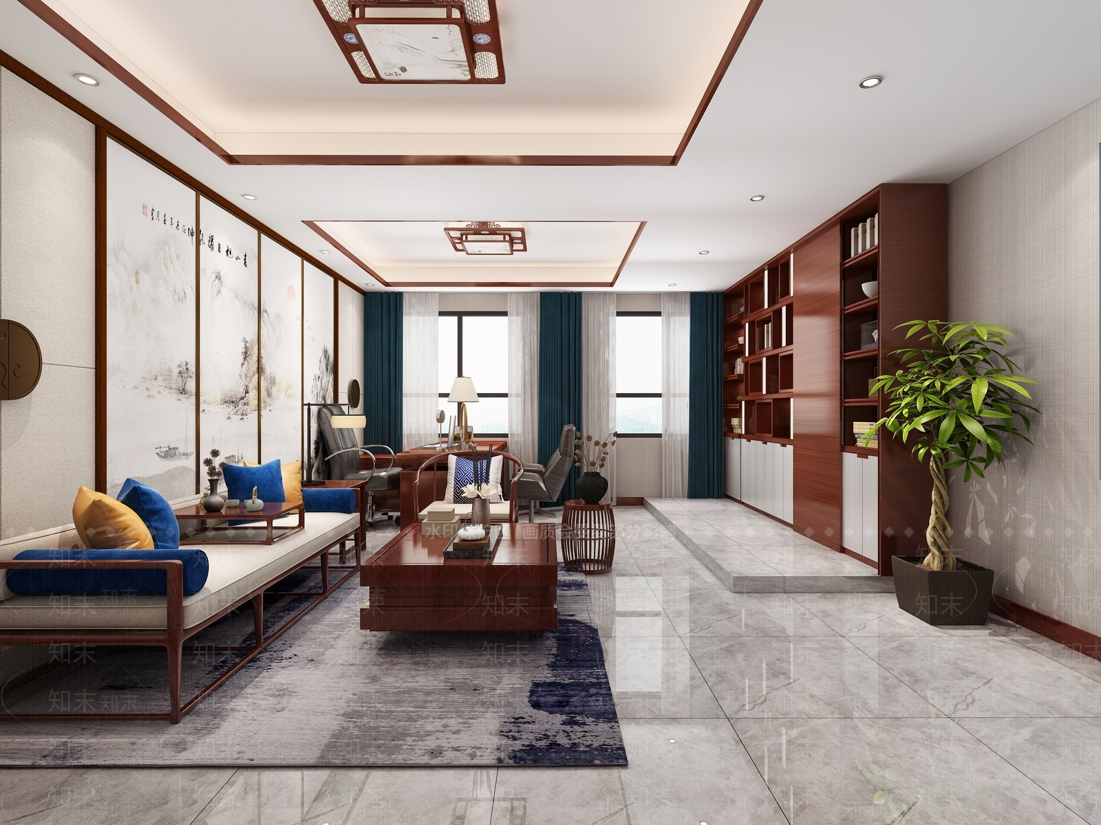 新中式麻将室3D模型下载【ID:294020634】