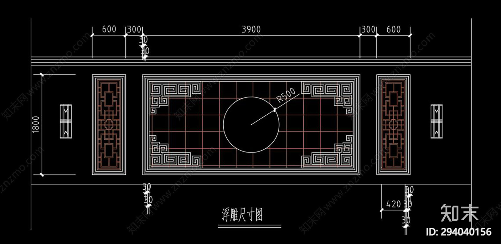 新中式大门围墙施工图下载【ID:294040156】