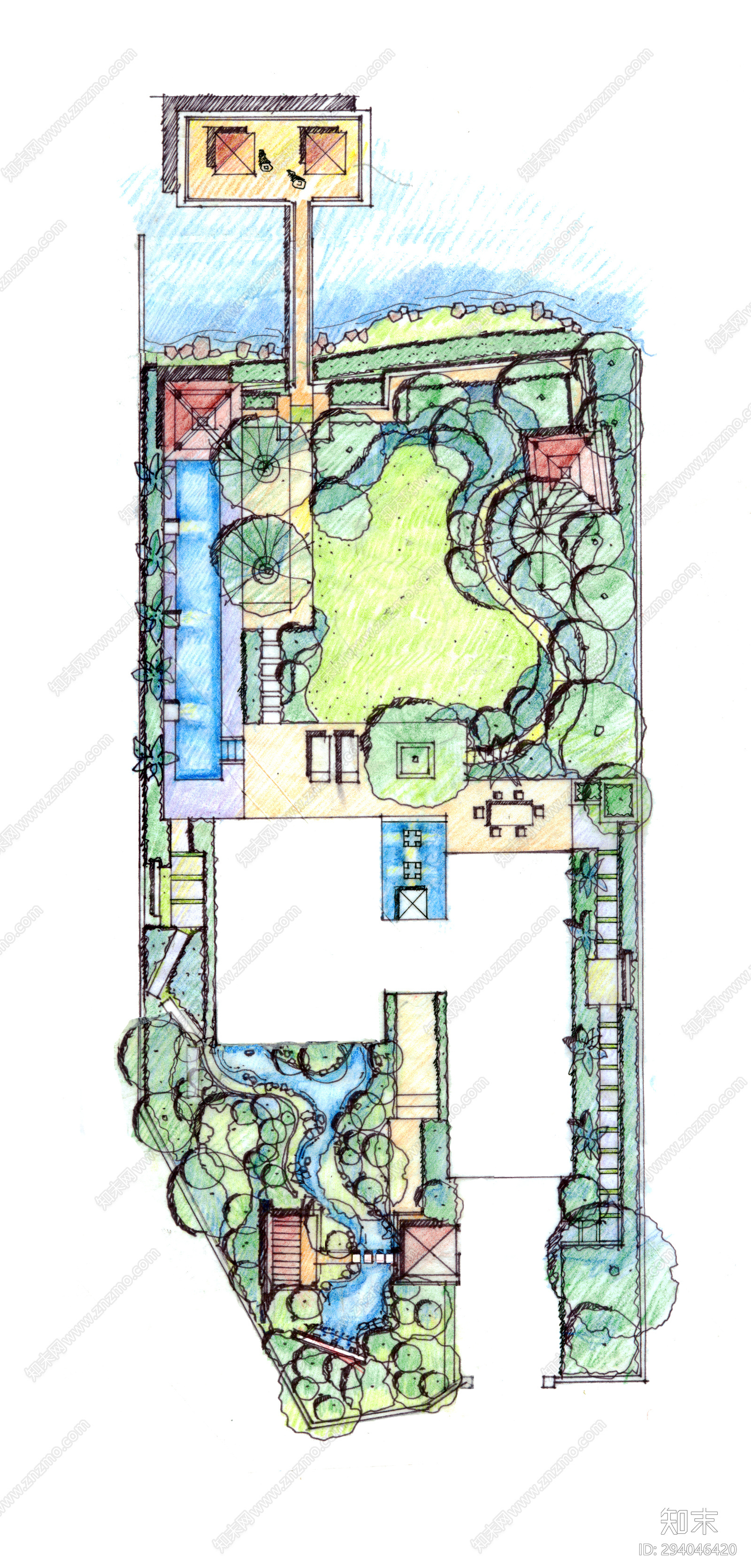 简欧泳池cad施工图下载【ID:294046420】