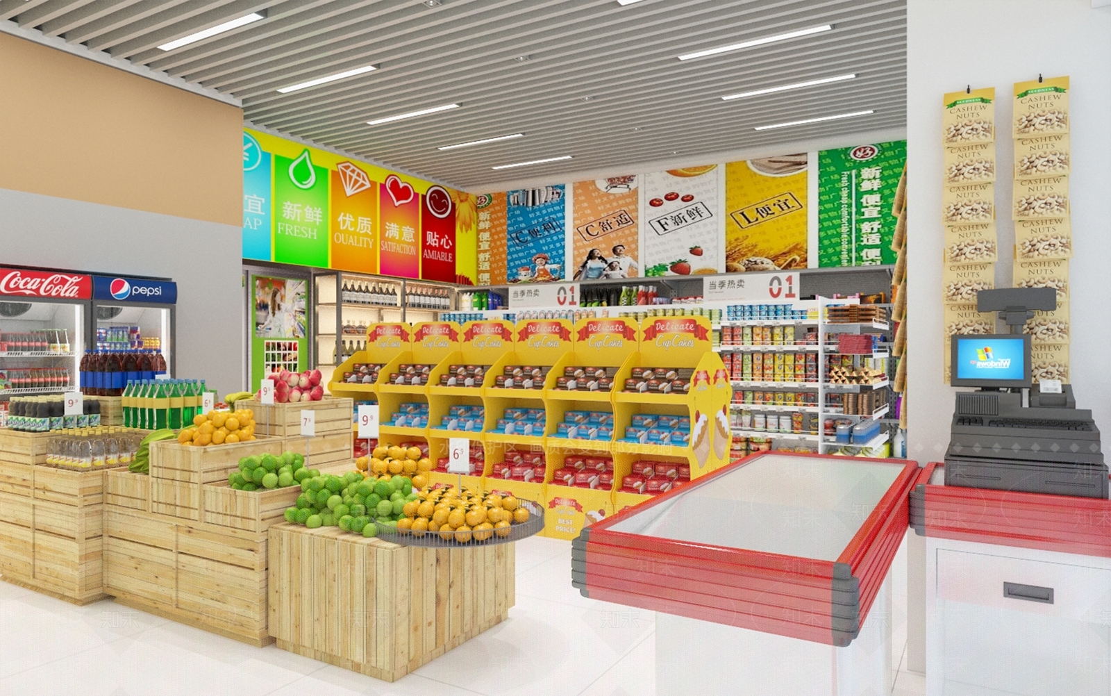 现代超市3D模型下载【ID:594069366】