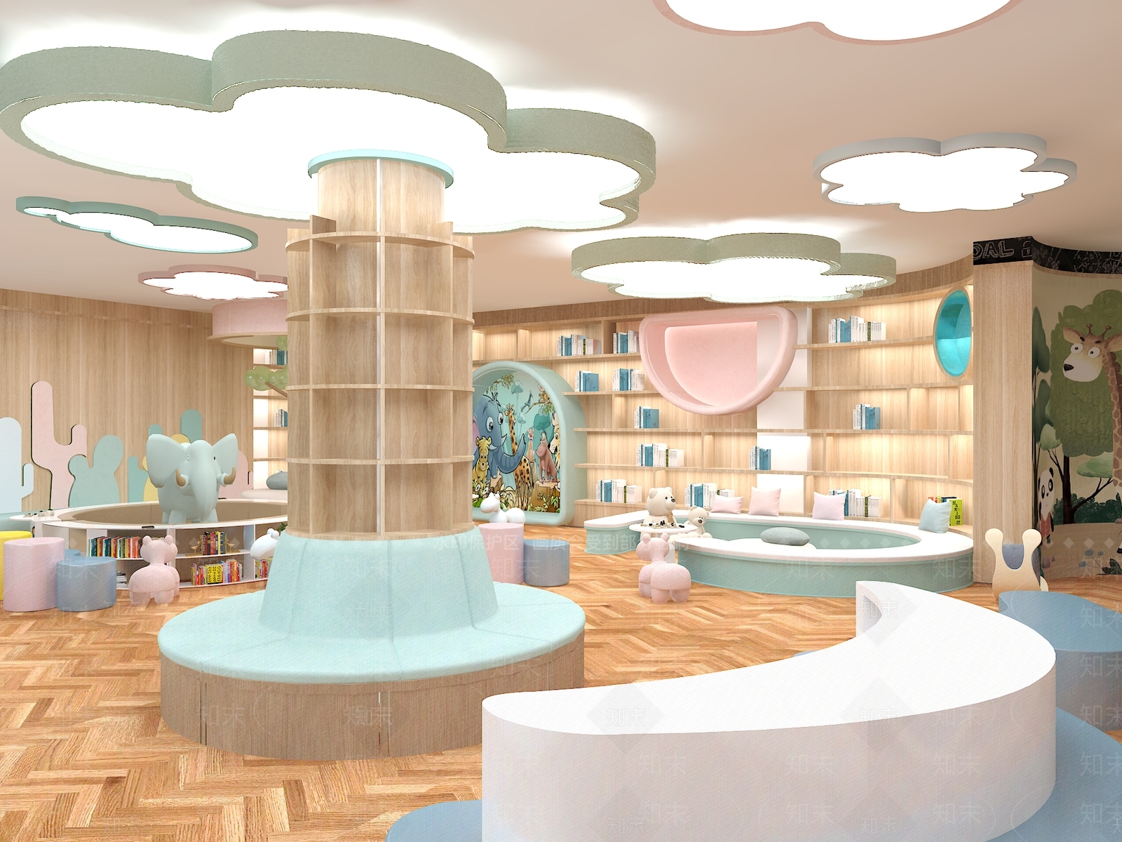 现代风格儿童书店3D模型下载【ID:394071982】