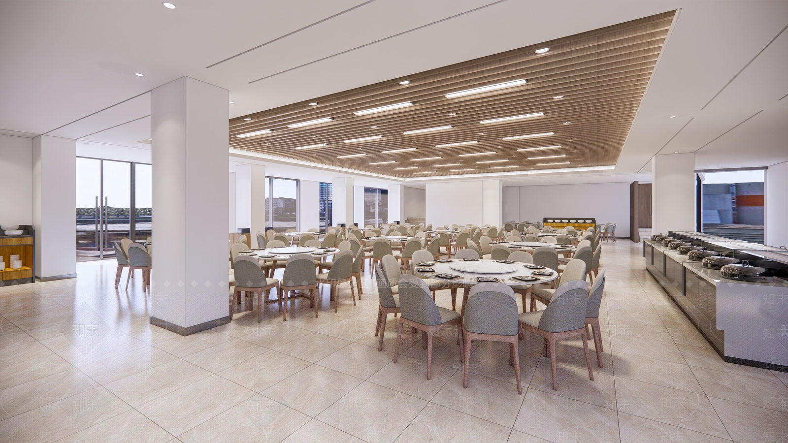 现代餐厅SU模型下载【ID:994077004】