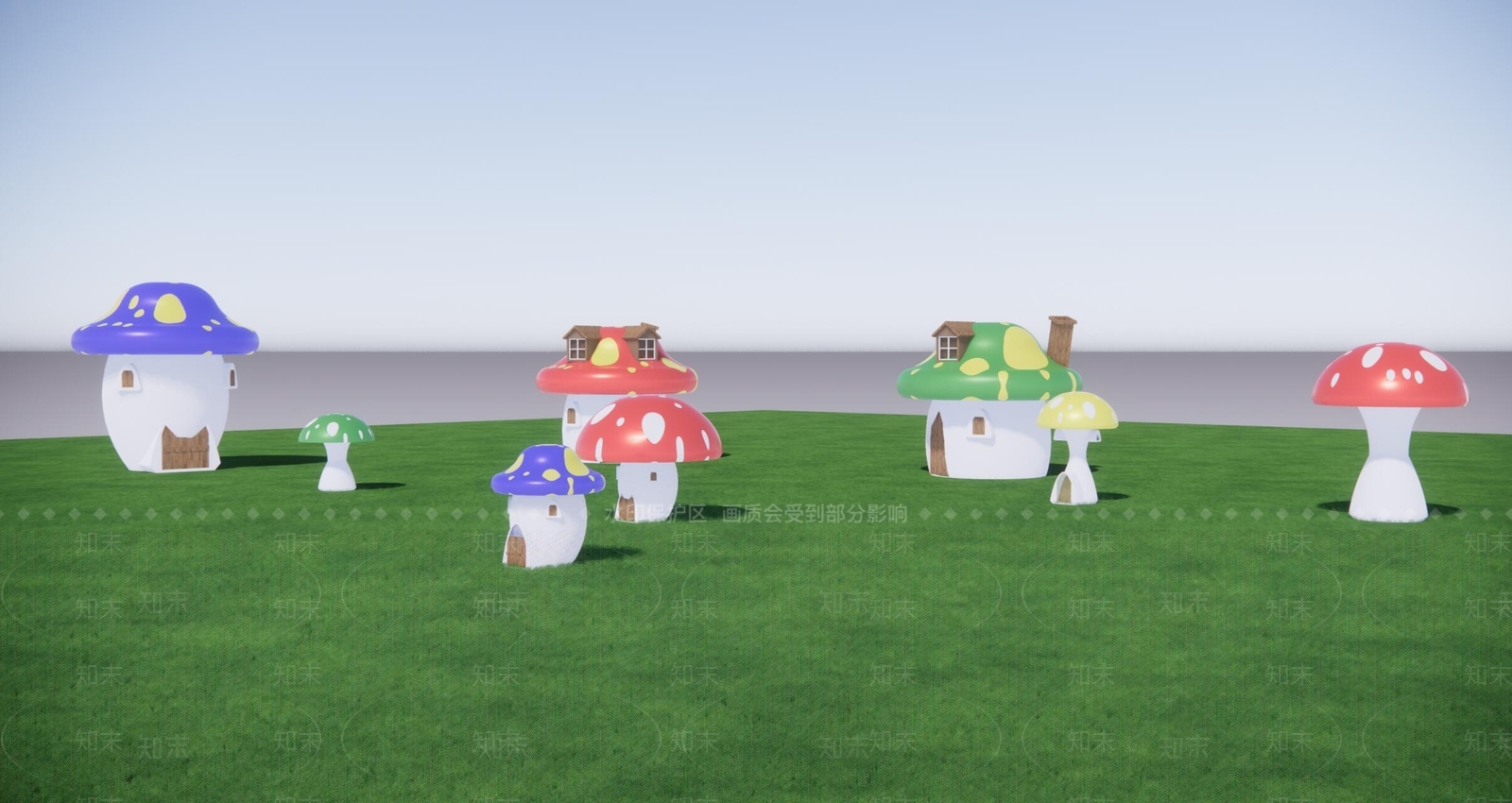 现代蘑菇亭SU模型下载【ID:494078815】