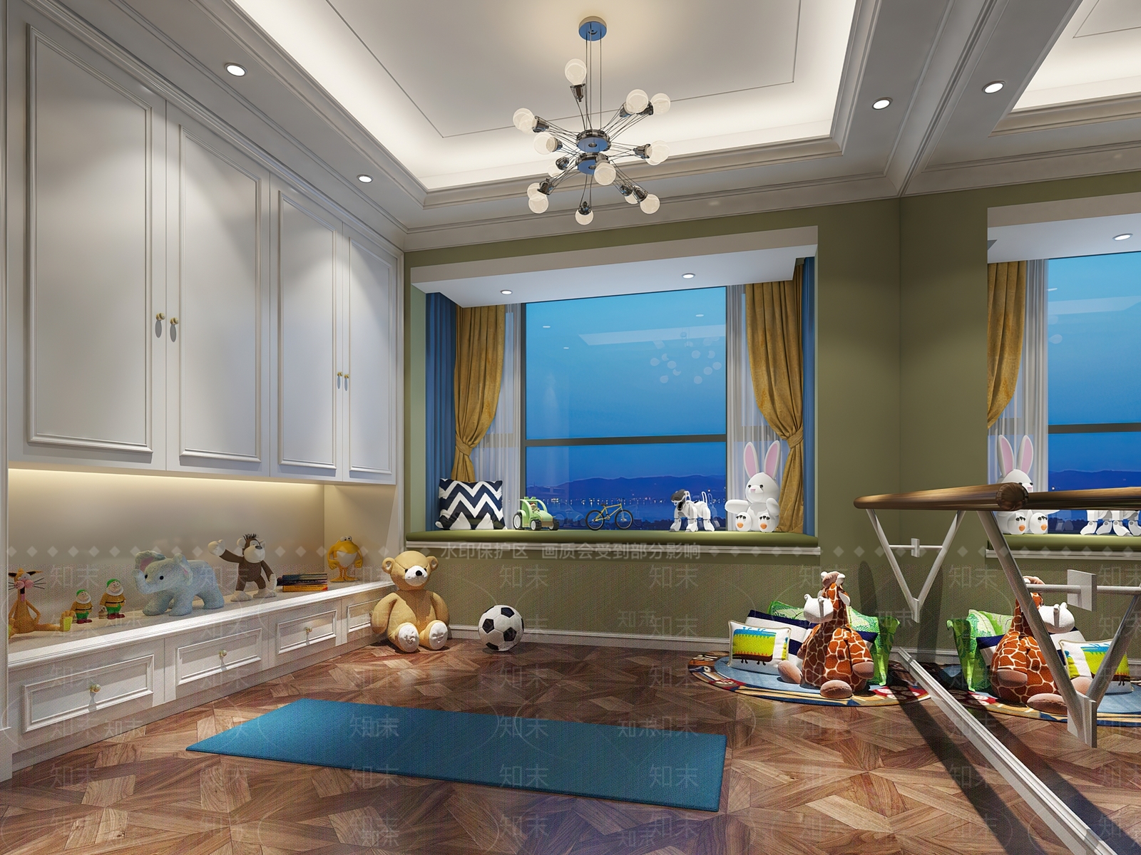 现代家居健身房3D模型下载【ID:694079472】