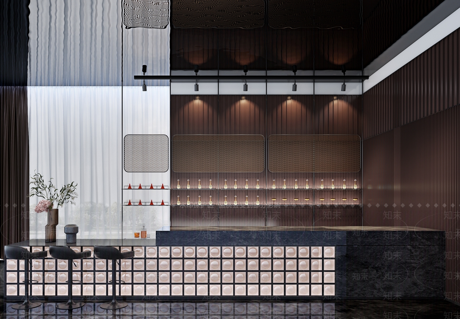 现代前台接待3D模型下载【ID:794085647】