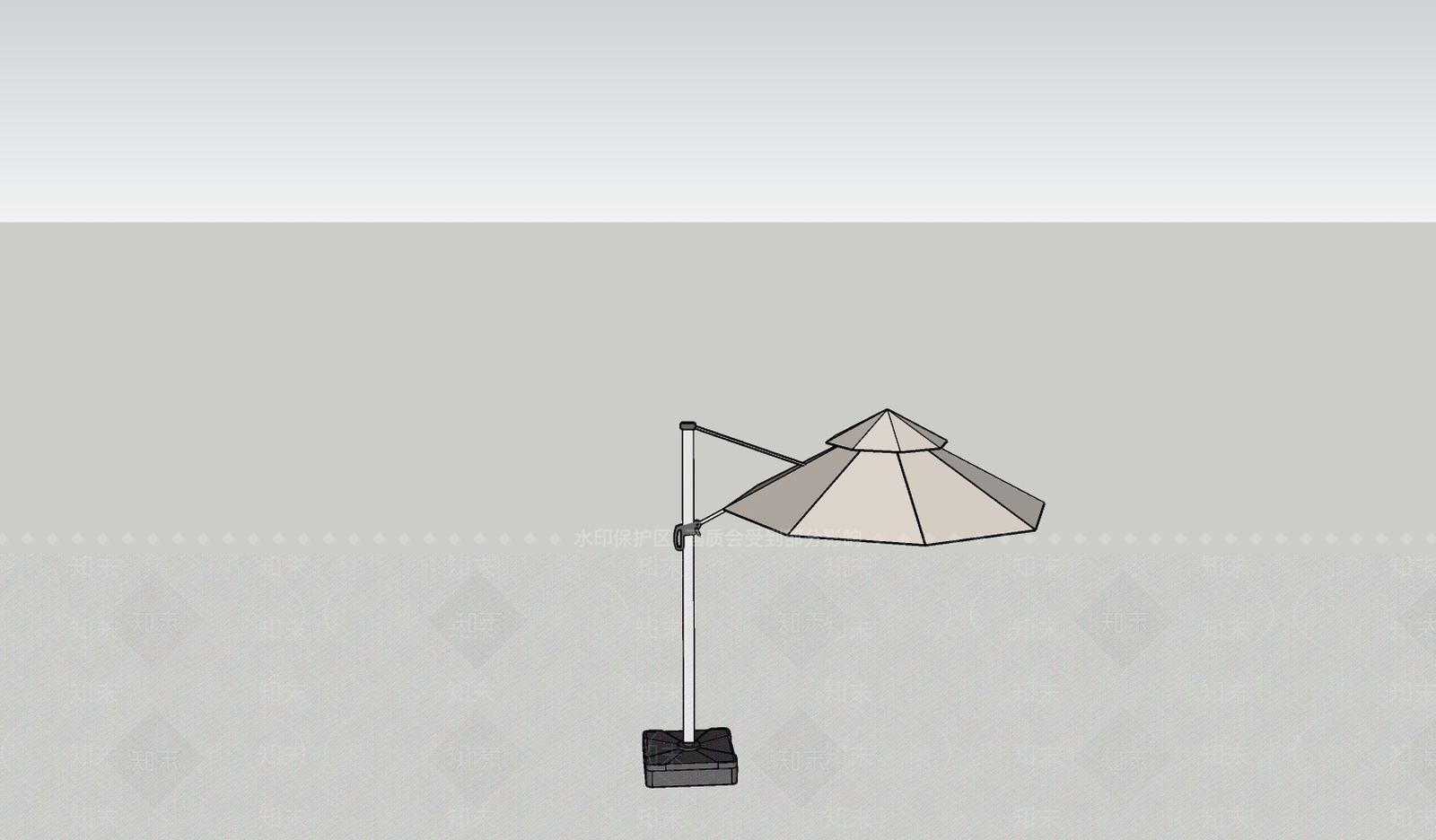现代遮阳伞SU模型下载【ID:894087318】