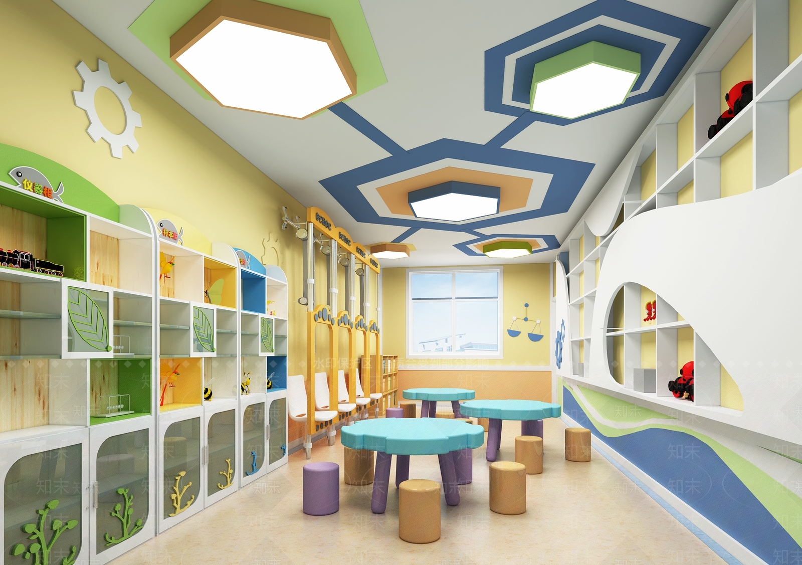 现代幼儿园科学教室3D模型下载【ID:394089941】