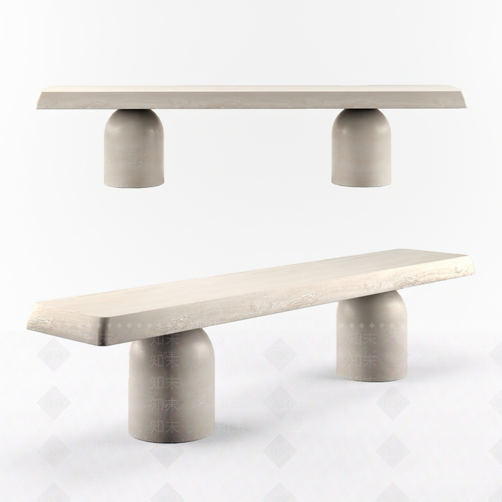 现代椅子凳子组合3D模型下载【ID:394100538】