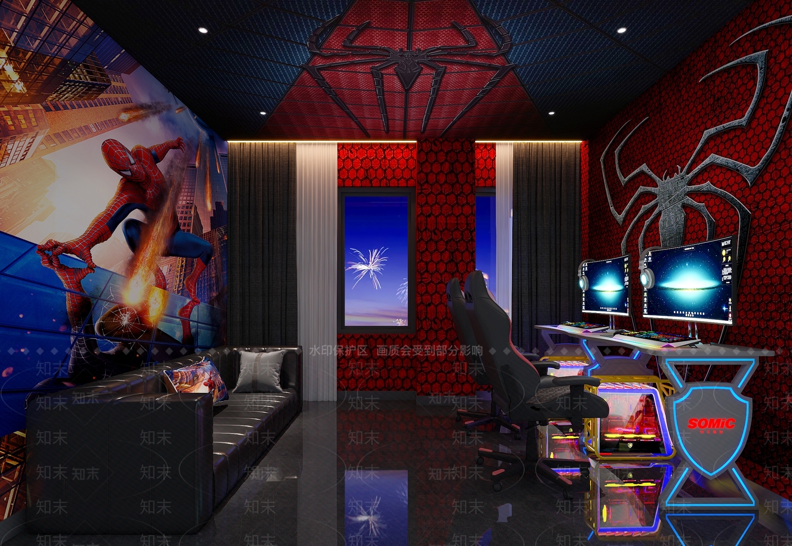 现代网吧网咖3D模型下载【ID:994114250】
