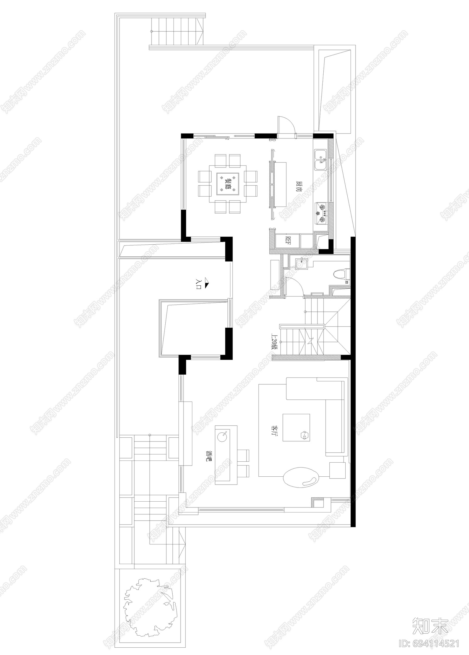 别墅施工图下载【ID:694114521】