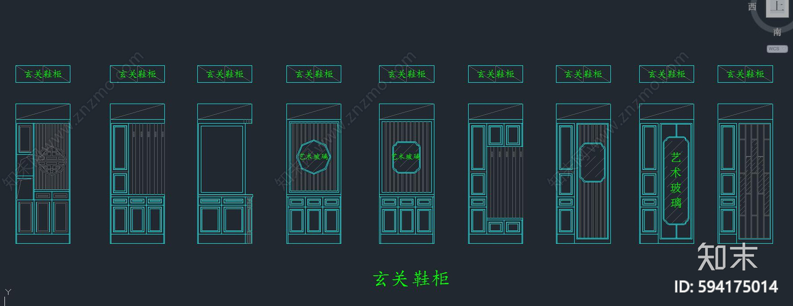 新中式样板间cad施工图下载【ID:594175014】