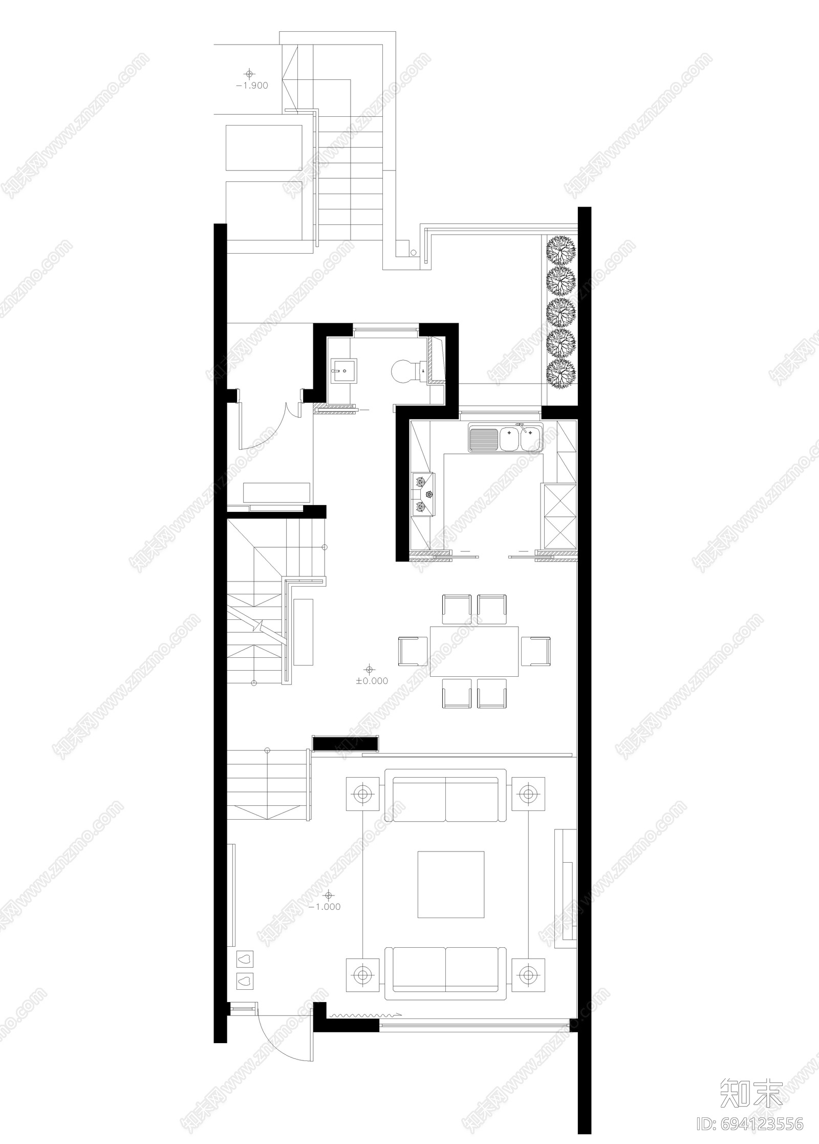 别墅cad施工图下载【ID:694123556】