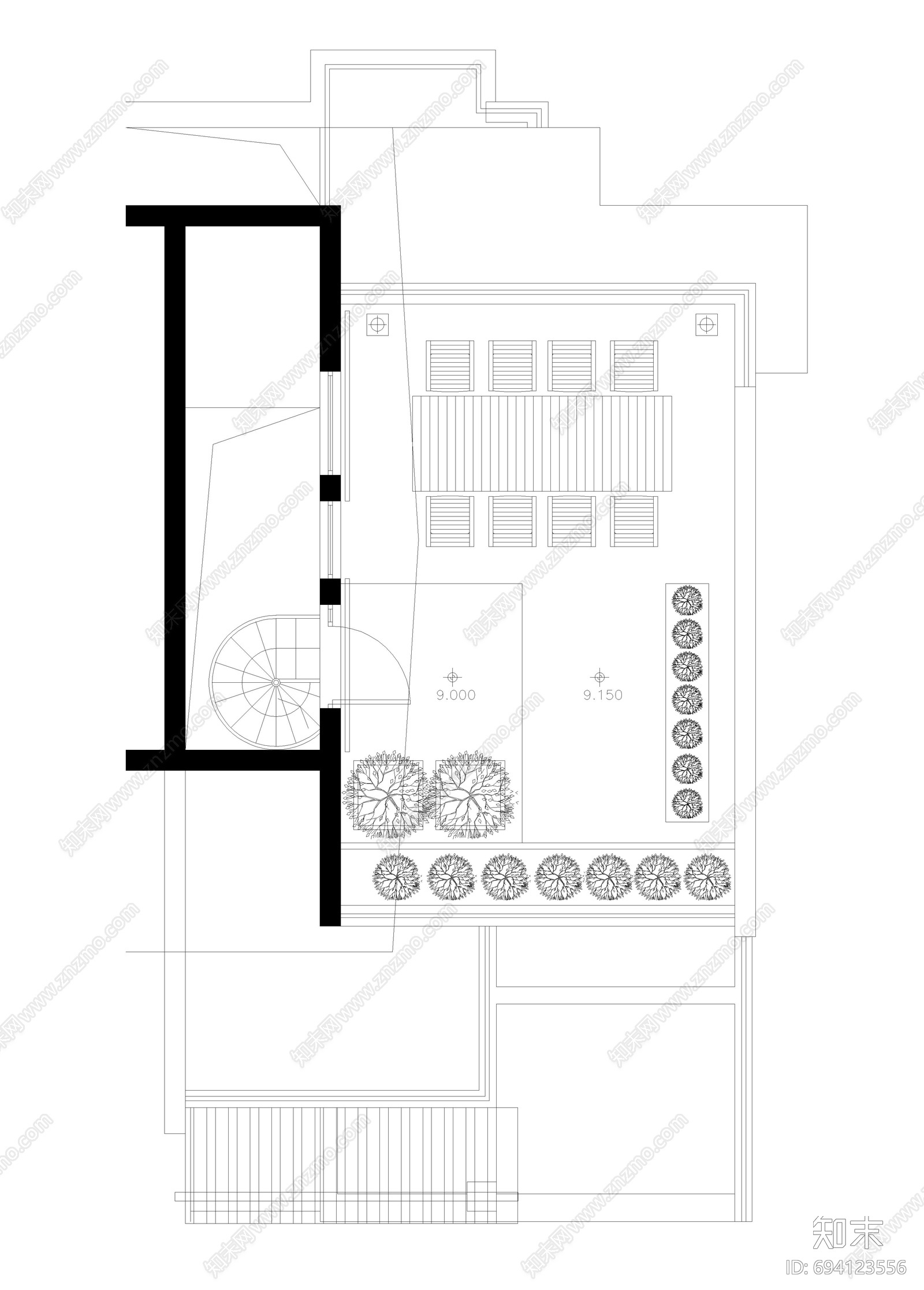 别墅cad施工图下载【ID:694123556】