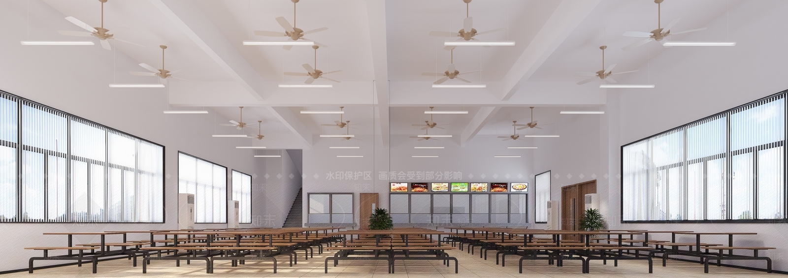 现代食堂3D模型下载【ID:394152907】