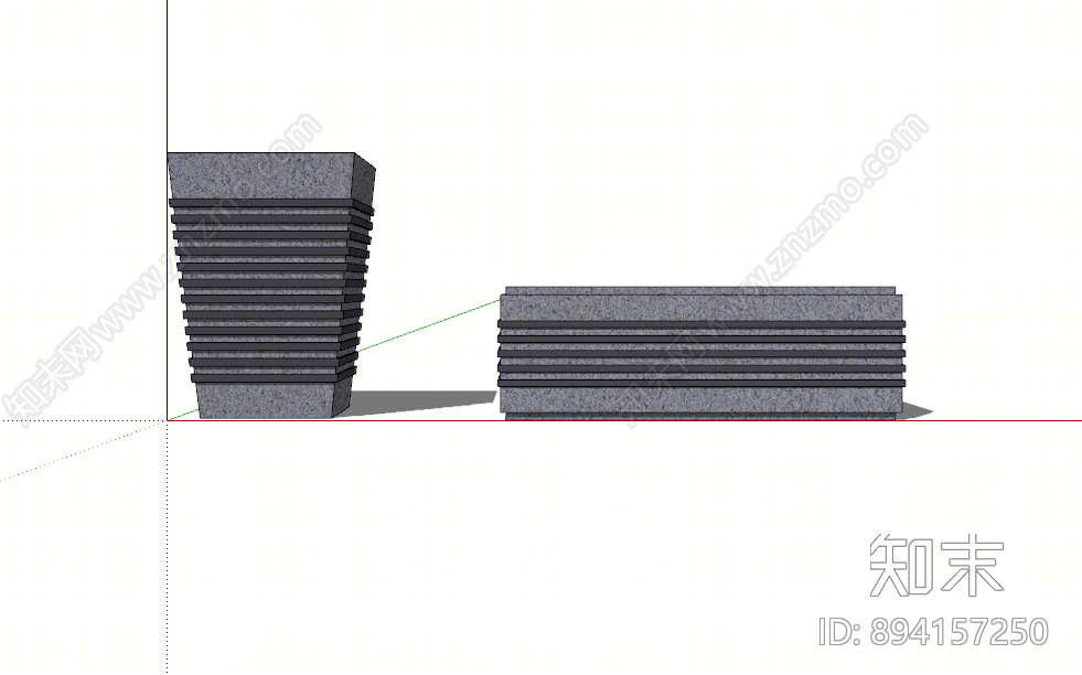 现代花坛SU模型下载【ID:894157250】