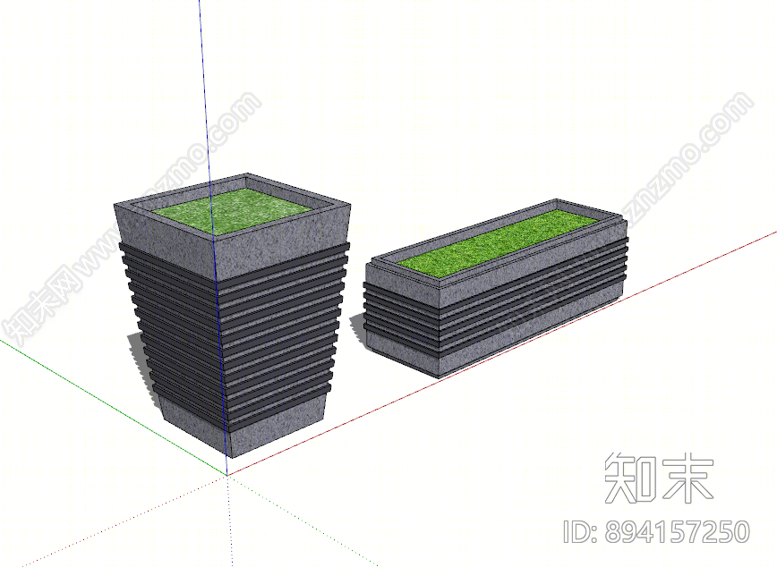 现代花坛SU模型下载【ID:894157250】