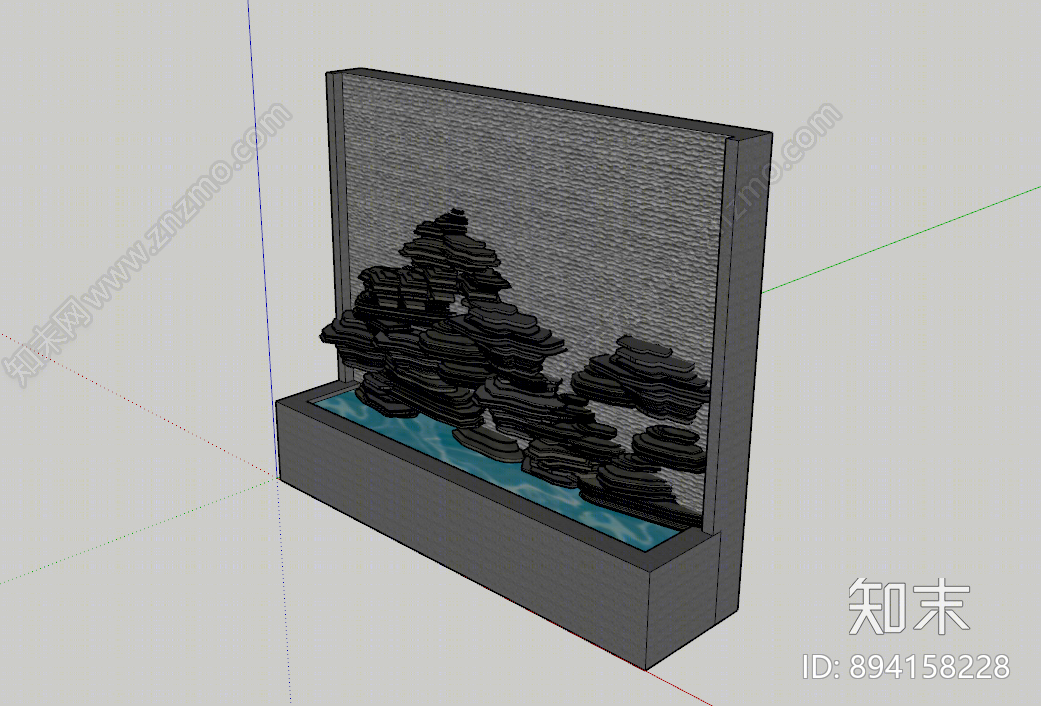 现代水景SU模型下载【ID:894158228】