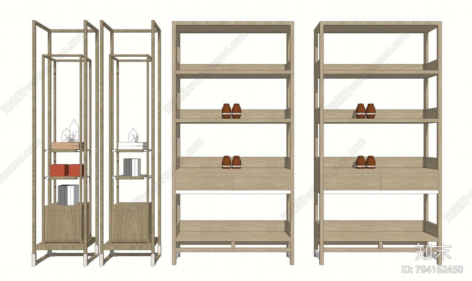 新中式博古架SU模型下载【ID:794162450】