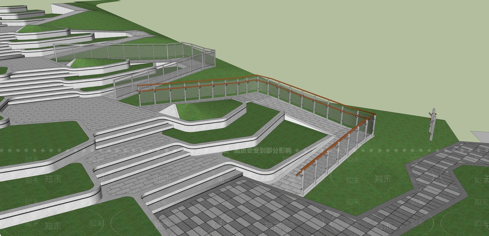 现代住宅景观SU模型下载【ID:794167591】