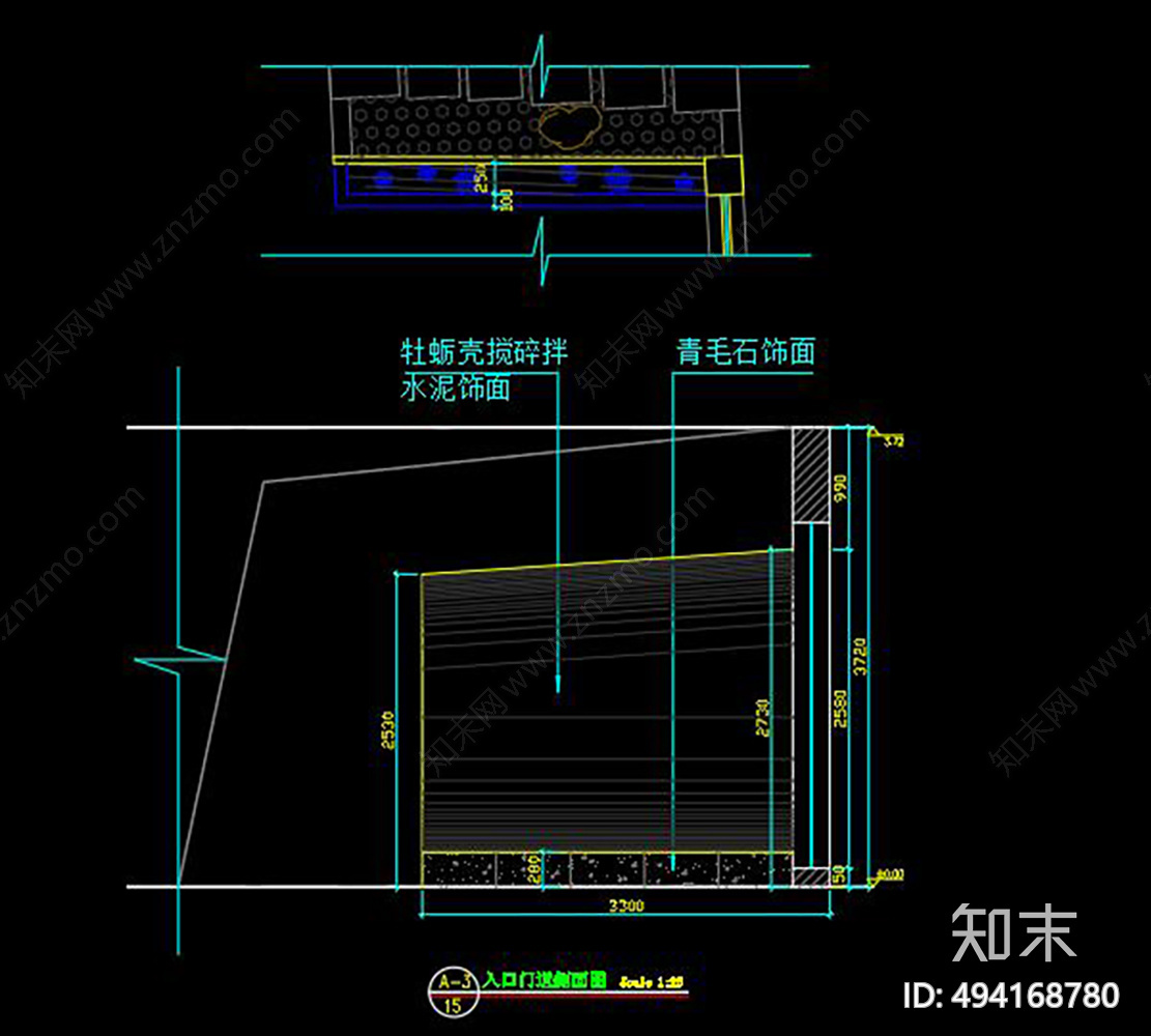 新中式餐厅cad施工图下载【ID:494168780】