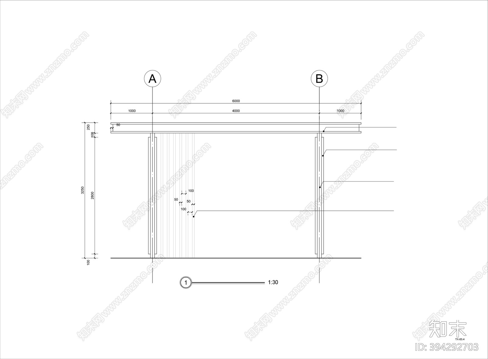 廊架cad施工图下载【ID:394292703】