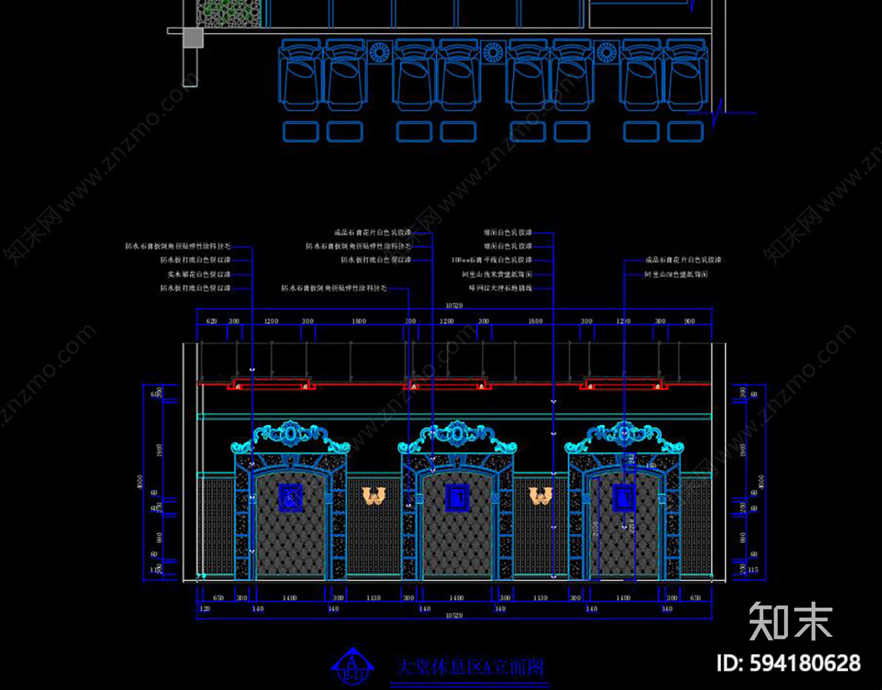 桑拿会所cad施工图下载【ID:594180628】