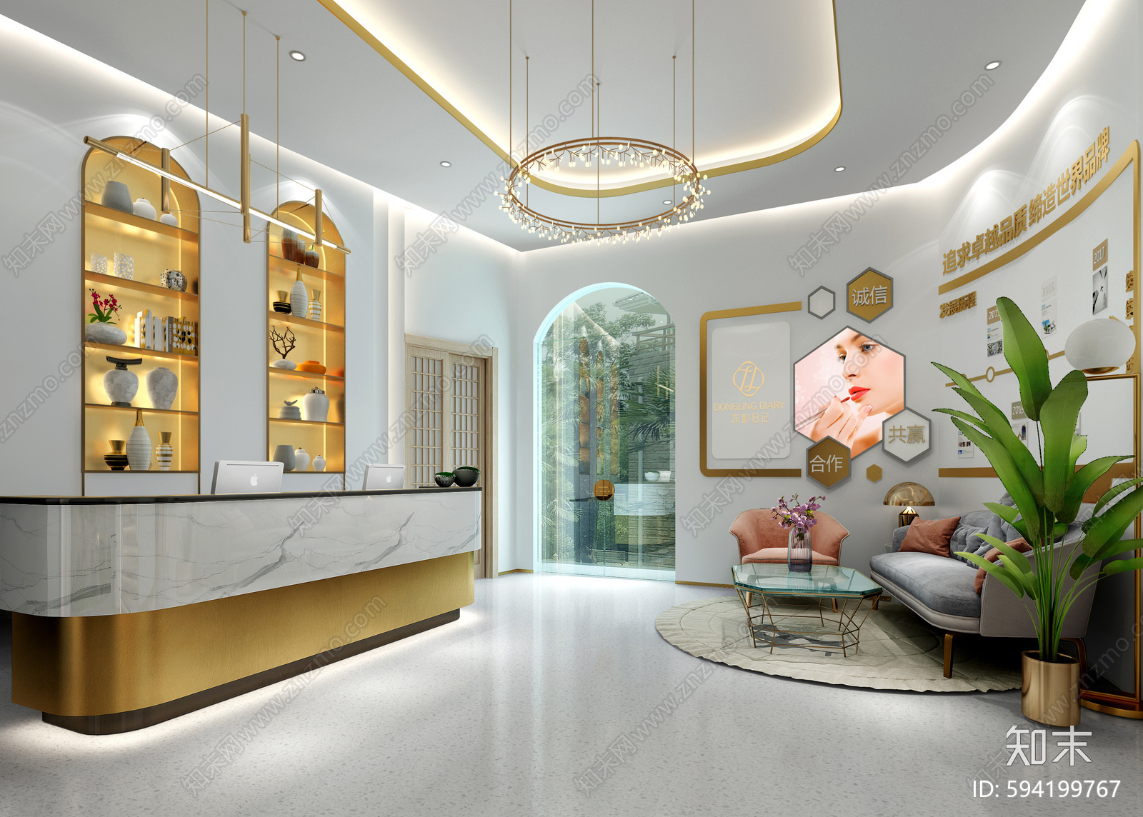 美容院cad施工图下载【ID:594199767】