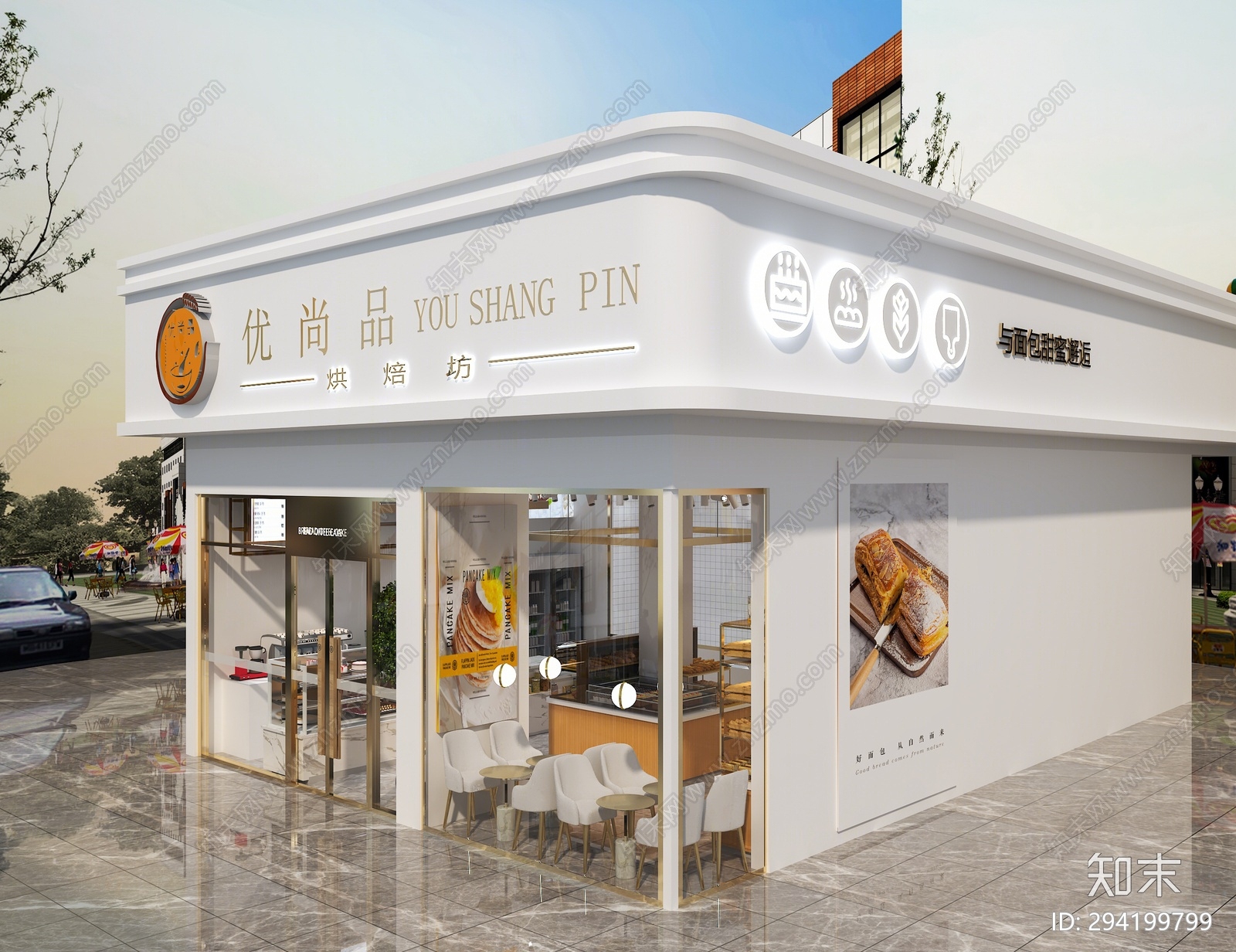 现代甜品面包店3D模型下载【ID:294199799】