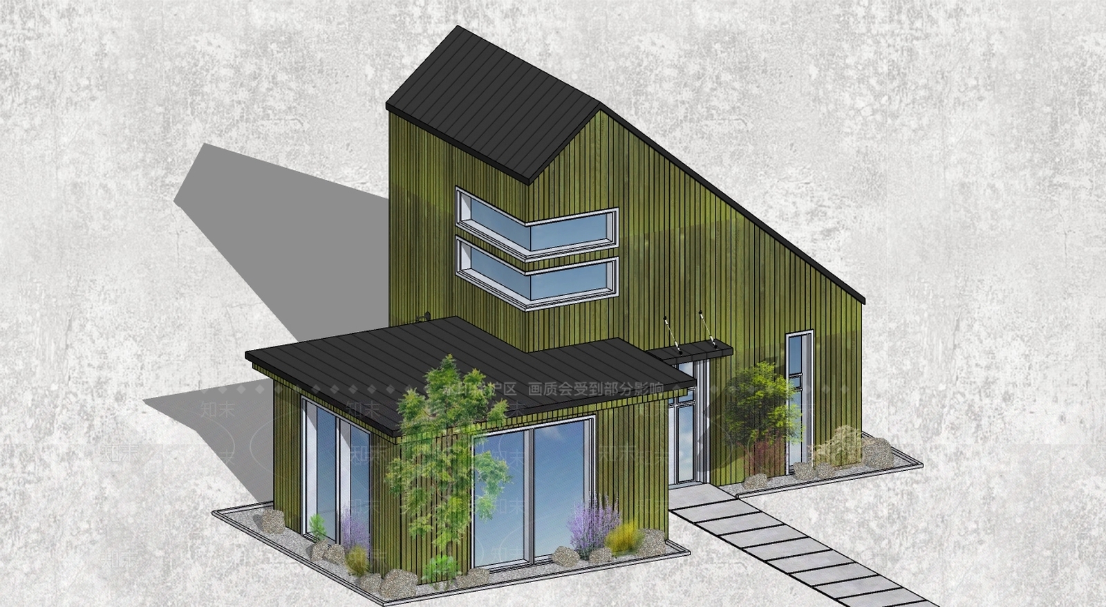 现代小公建SU模型下载【ID:194200041】