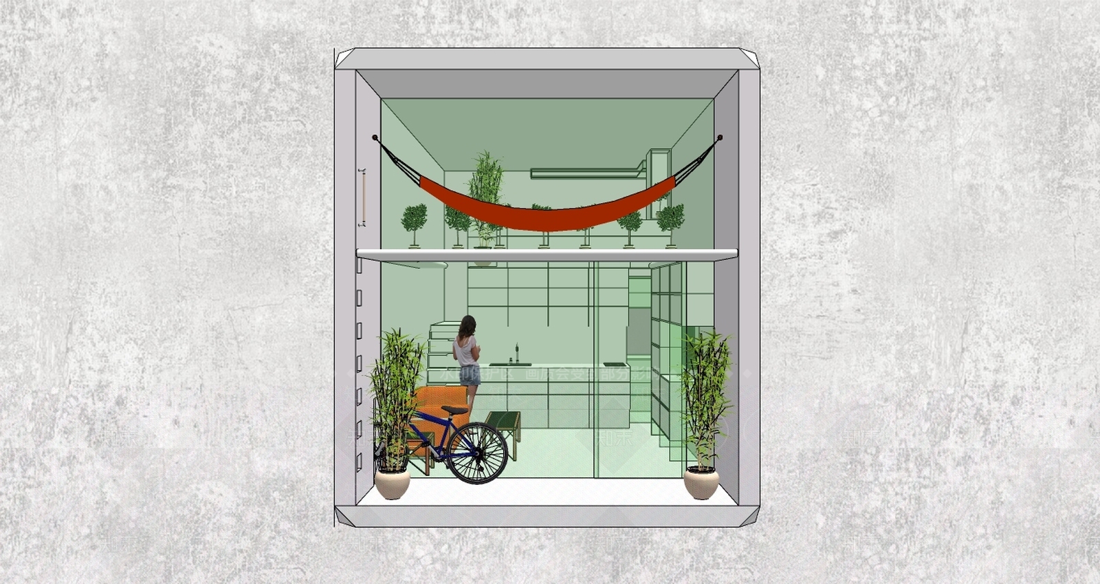 现代小型商业建筑SU模型下载【ID:194204054】